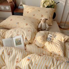 4Pcs PreCloud Linen | Set Đũi Xu Kem Style trẻ trung hiện đại | ID 4PCSPRECLOUD63