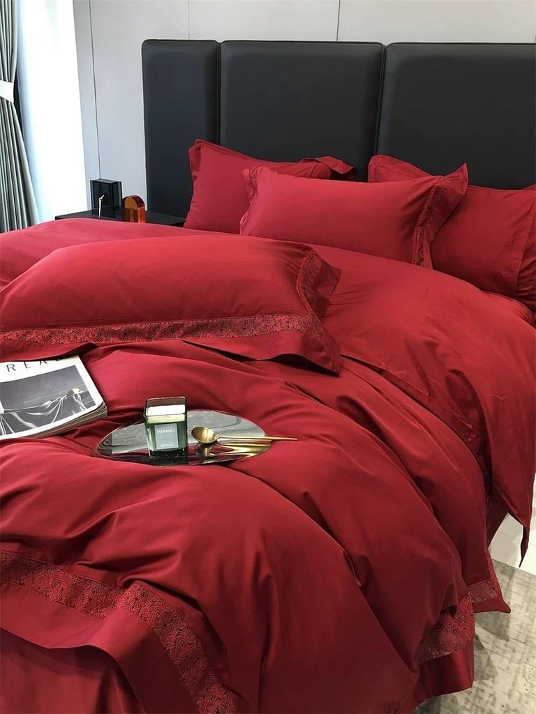 Grace – Đỏ Đậm (Grande Rouge) Wedding Bedset