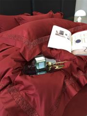 Grace – Đỏ Đậm (Grande Rouge) Wedding Bedset