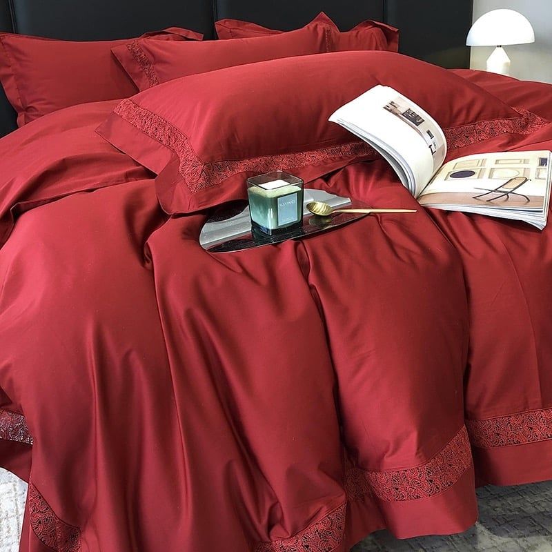 Grace – Đỏ Đậm (Grande Rouge) Wedding Bedset