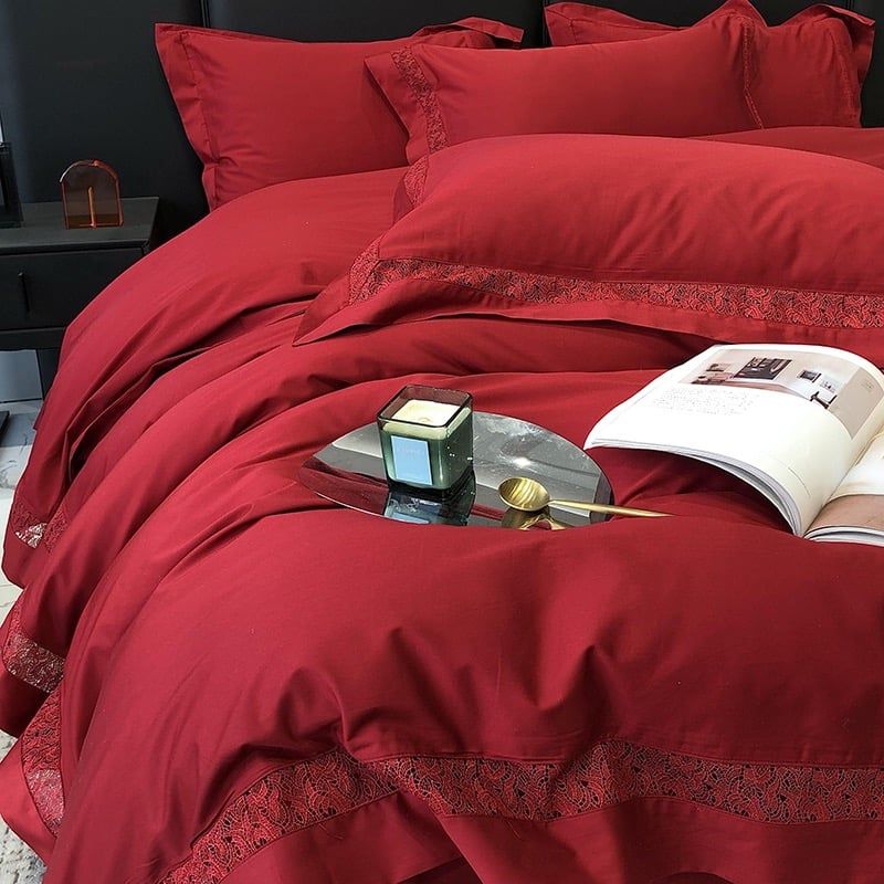 Grace – Đỏ Đậm (Grande Rouge) Wedding Bedset