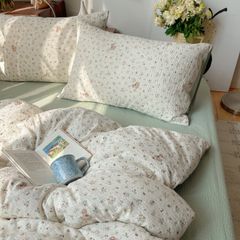 4Pcs PreCloud Linen | Set Đũi Xu Kem Style trẻ trung hiện đại | ID 4PCSPRECLOUD64