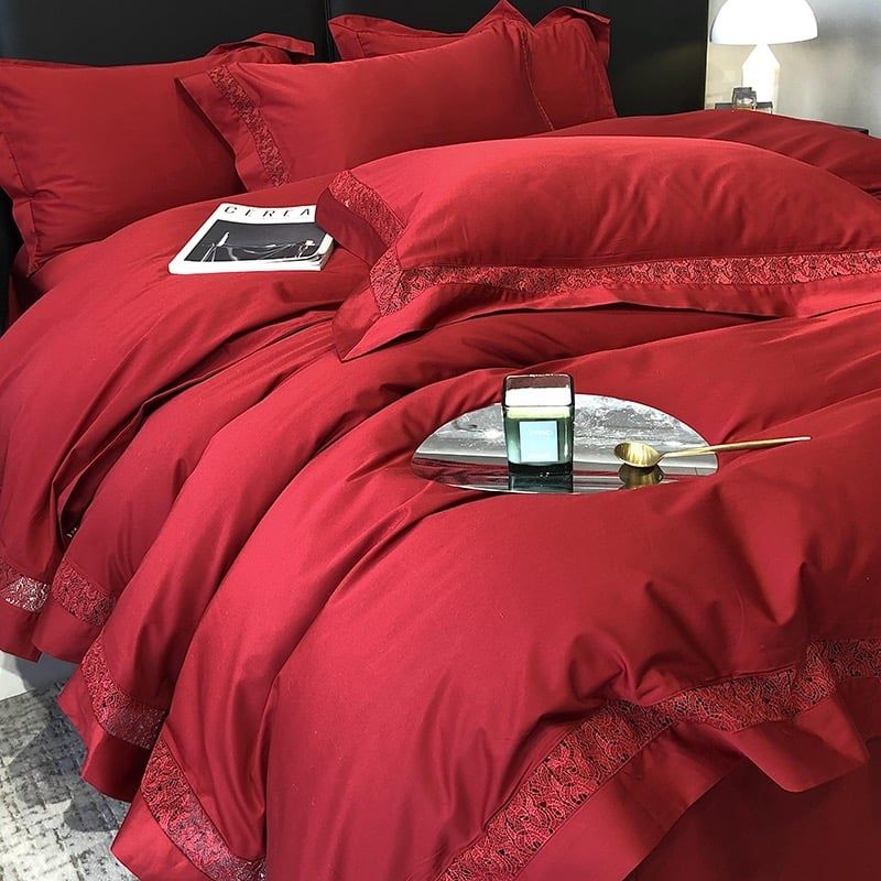 Grace – Đỏ Đậm (Grande Rouge) Wedding Bedset