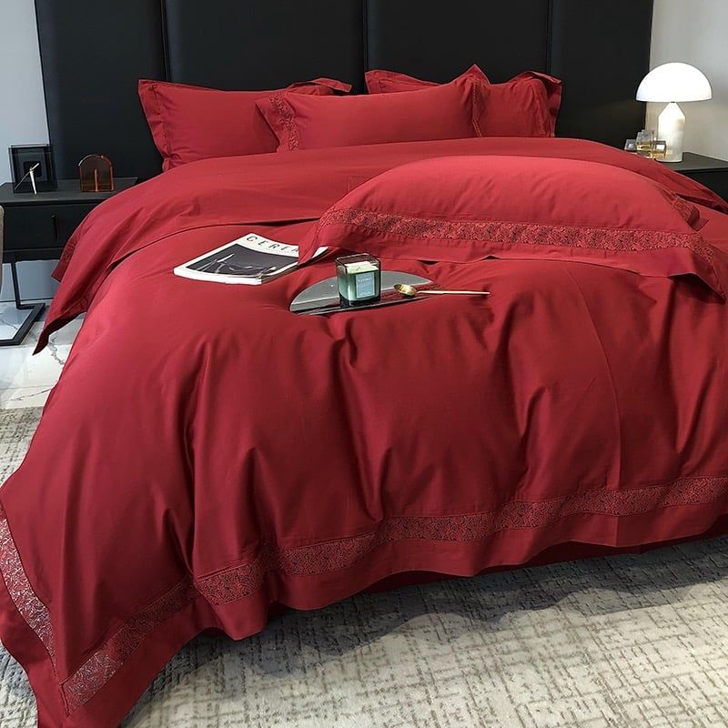 Grace – Đỏ Đậm (Grande Rouge) Wedding Bedset