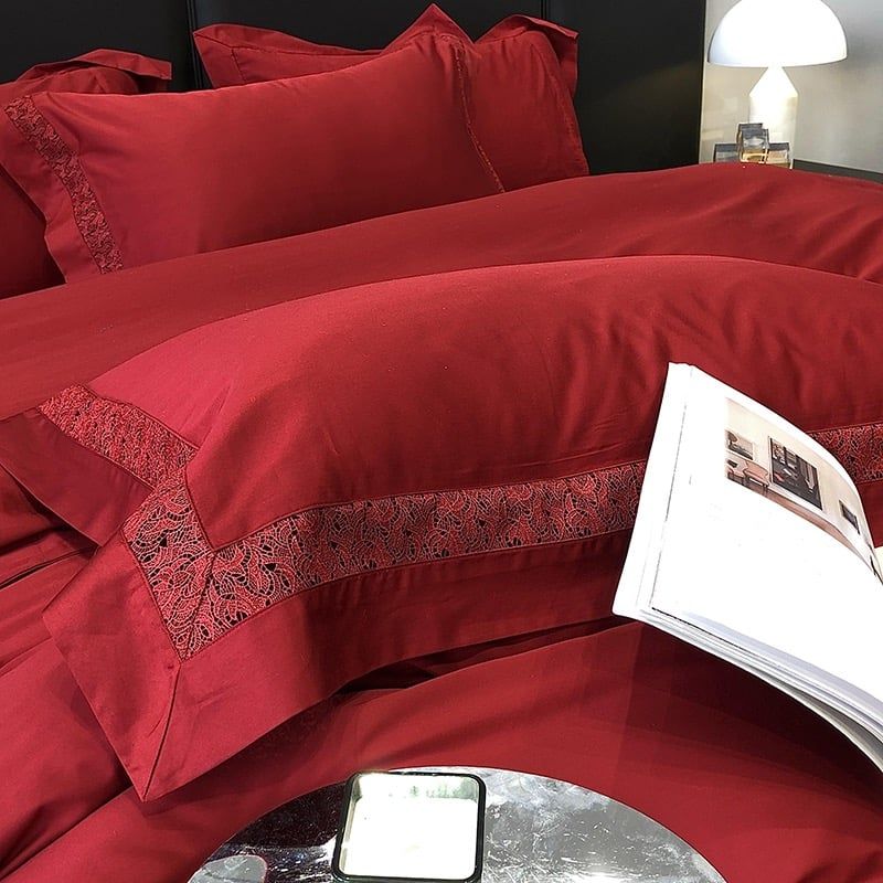 Grace – Đỏ Đậm (Grande Rouge) Wedding Bedset