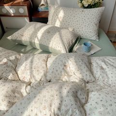 4Pcs PreCloud Linen | Set Đũi Xu Kem Style trẻ trung hiện đại | ID 4PCSPRECLOUD64