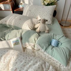 4Pcs PreCloud Linen | Set Đũi Xu Kem Style trẻ trung hiện đại | ID 4PCSPRECLOUD64