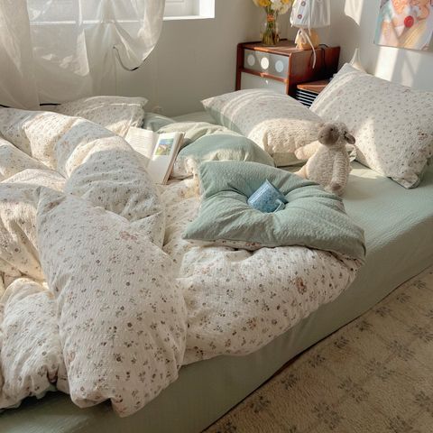 4Pcs PreCloud Linen | Set Đũi Xu Kem Style trẻ trung hiện đại | ID 4PCSPRECLOUD64