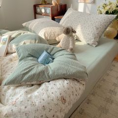 4Pcs PreCloud Linen | Set Đũi Xu Kem Style trẻ trung hiện đại | ID 4PCSPRECLOUD64