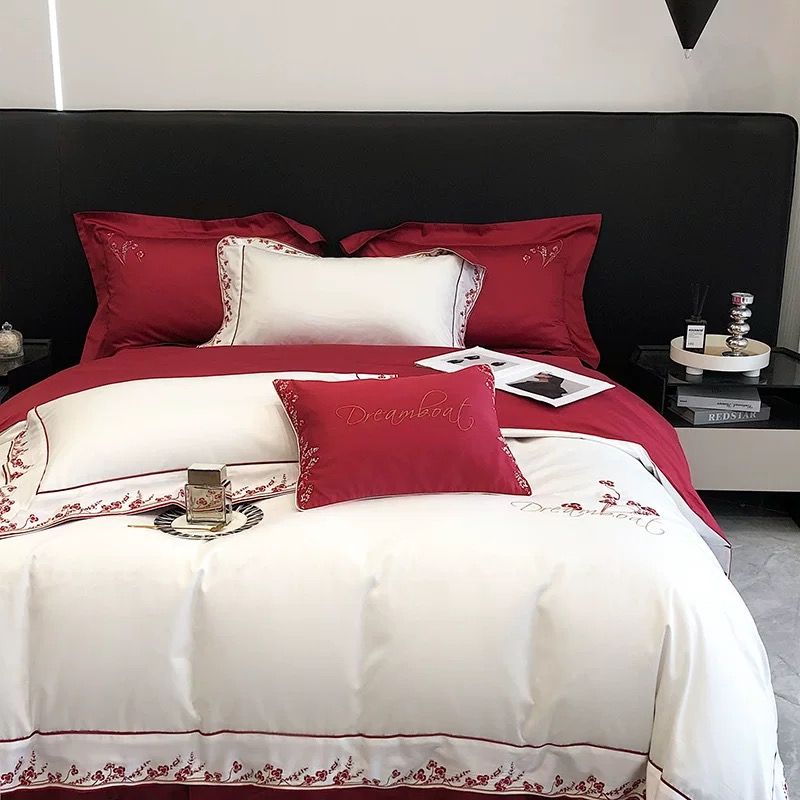 DreamBoat Wedding Bedset Egyptian Silk 100S