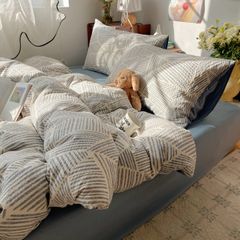 4Pcs PreCloud Linen | Set Đũi Xu Kem Style trẻ trung hiện đại | ID 4PCSPRECLOUD65