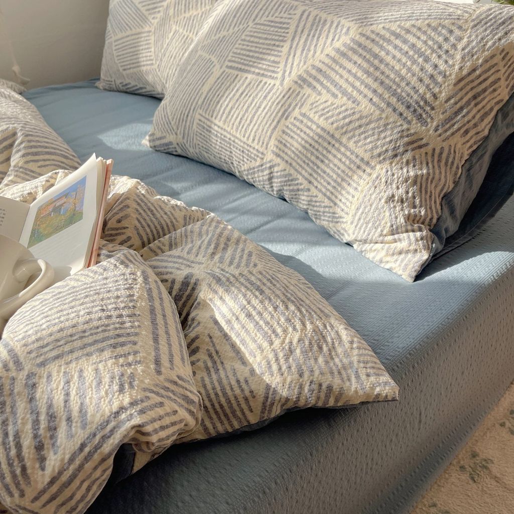 4Pcs PreCloud Linen | Set Đũi Xu Kem Style trẻ trung hiện đại | ID 4PCSPRECLOUD65