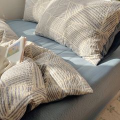 4Pcs PreCloud Linen | Set Đũi Xu Kem Style trẻ trung hiện đại | ID 4PCSPRECLOUD65