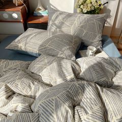 4Pcs PreCloud Linen | Set Đũi Xu Kem Style trẻ trung hiện đại | ID 4PCSPRECLOUD65
