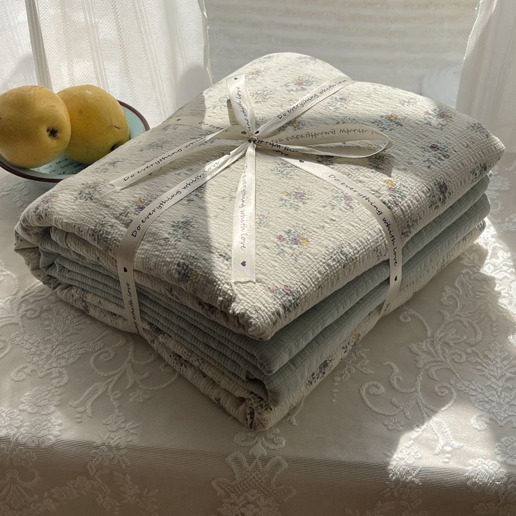 4Pcs PreCloud Linen | Set Đũi Xu Kem Style trẻ trung hiện đại | ID 4PCSPRECLOUD66