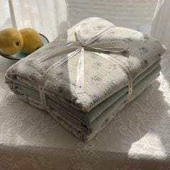 4Pcs PreCloud Linen | Set Đũi Xu Kem Style trẻ trung hiện đại | ID 4PCSPRECLOUD66
