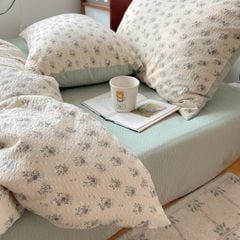 4Pcs PreCloud Linen | Set Đũi Xu Kem Style trẻ trung hiện đại | ID 4PCSPRECLOUD66