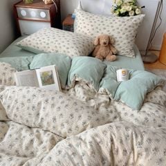 4Pcs PreCloud Linen | Set Đũi Xu Kem Style trẻ trung hiện đại | ID 4PCSPRECLOUD66