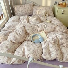 4Pcs PreCloud Linen | Set Đũi Xu Kem Style trẻ trung hiện đại | ID 4PCSPRECLOUD68