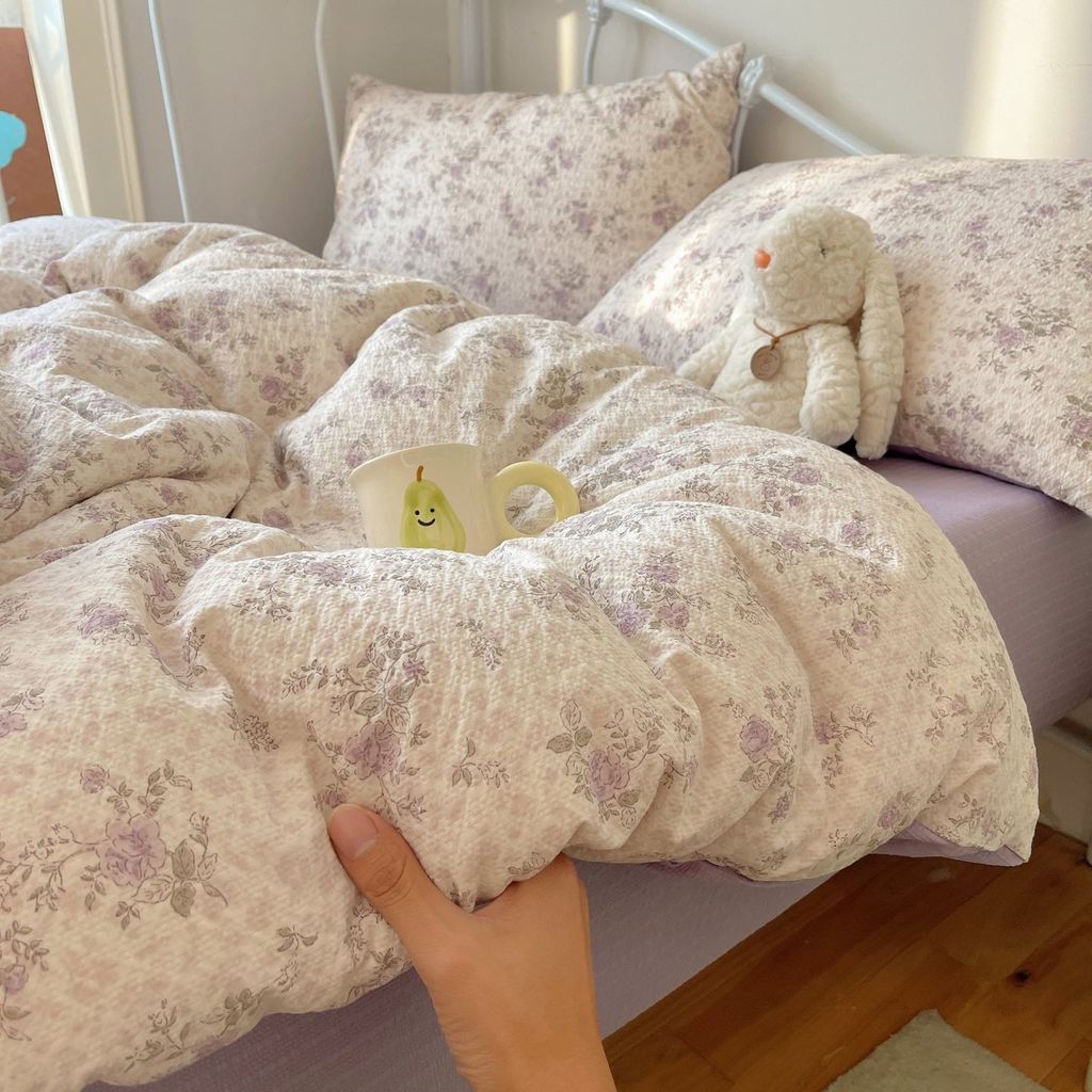 4Pcs PreCloud Linen | Set Đũi Xu Kem Style trẻ trung hiện đại | ID 4PCSPRECLOUD68