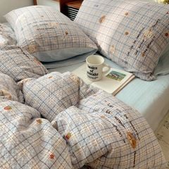 4Pcs PreCloud Linen | Set Đũi Xu Kem Style trẻ trung hiện đại | ID 4PCSPRECLOUD69