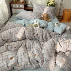 4Pcs PreCloud Linen | Set Đũi Xu Kem Style trẻ trung hiện đại | ID 4PCSPRECLOUD69