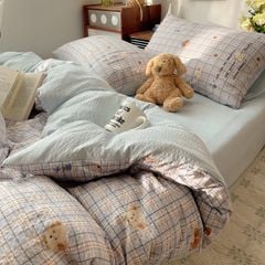4Pcs PreCloud Linen | Set Đũi Xu Kem Style trẻ trung hiện đại | ID 4PCSPRECLOUD69