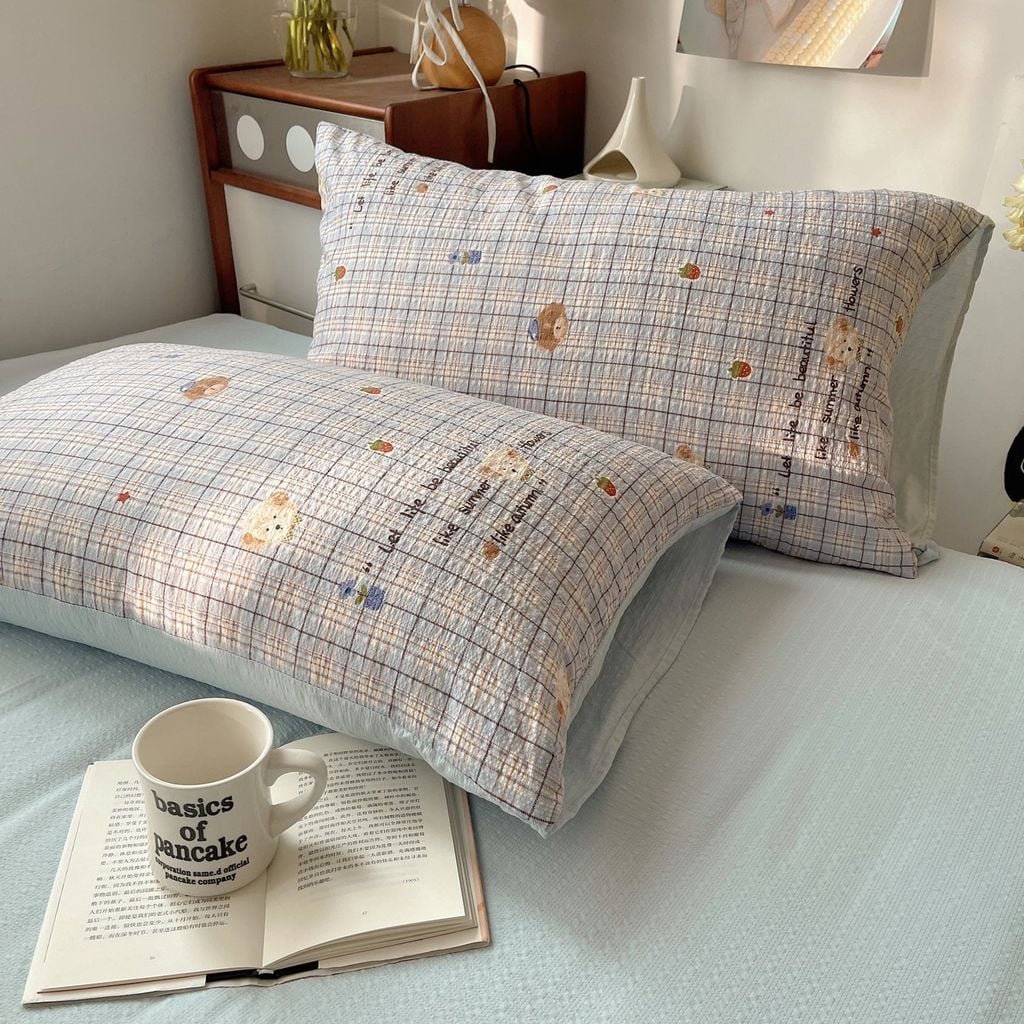 4Pcs PreCloud Linen | Set Đũi Xu Kem Style trẻ trung hiện đại | ID 4PCSPRECLOUD69