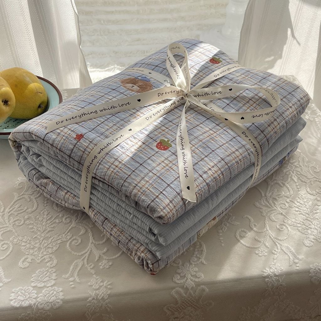 4Pcs PreCloud Linen | Set Đũi Xu Kem Style trẻ trung hiện đại | ID 4PCSPRECLOUD69