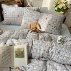 4Pcs PreCloud Linen | Set Đũi Xu Kem Style trẻ trung hiện đại | ID 4PCSPRECLOUD69