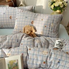 4Pcs PreCloud Linen | Set Đũi Xu Kem Style trẻ trung hiện đại | ID 4PCSPRECLOUD69