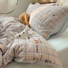 4Pcs PreCloud Linen | Set Đũi Xu Kem Style trẻ trung hiện đại | ID 4PCSPRECLOUD69