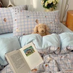 4Pcs PreCloud Linen | Set Đũi Xu Kem Style trẻ trung hiện đại | ID 4PCSPRECLOUD69
