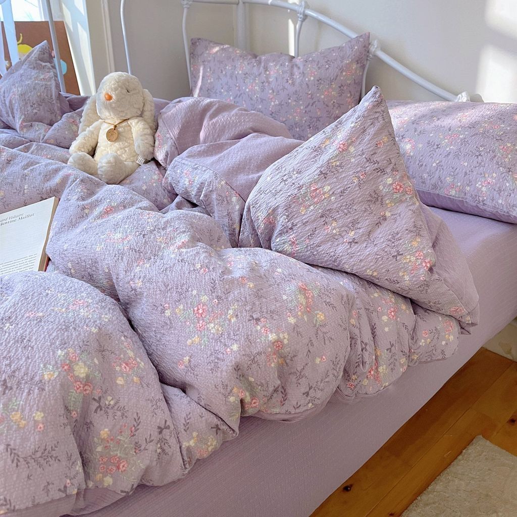 4Pcs PreCloud Linen | Set Đũi Xu Kem Style trẻ trung hiện đại | ID 4PCSPRECLOUD70