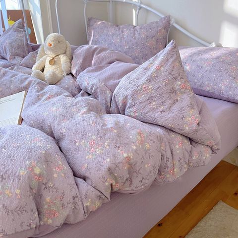 4Pcs PreCloud Linen | Set Đũi Xu Kem Style trẻ trung hiện đại | ID 4PCSPRECLOUD70