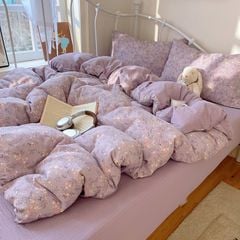 4Pcs PreCloud Linen | Set Đũi Xu Kem Style trẻ trung hiện đại | ID 4PCSPRECLOUD70