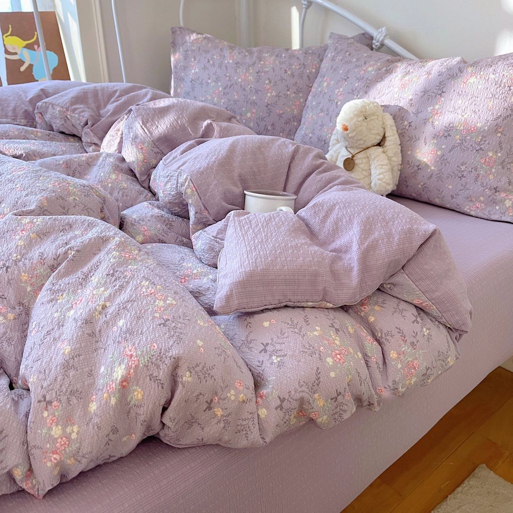 4Pcs PreCloud Linen | Set Đũi Xu Kem Style trẻ trung hiện đại | ID 4PCSPRECLOUD70
