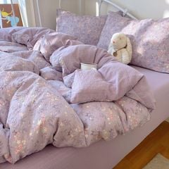 4Pcs PreCloud Linen | Set Đũi Xu Kem Style trẻ trung hiện đại | ID 4PCSPRECLOUD70