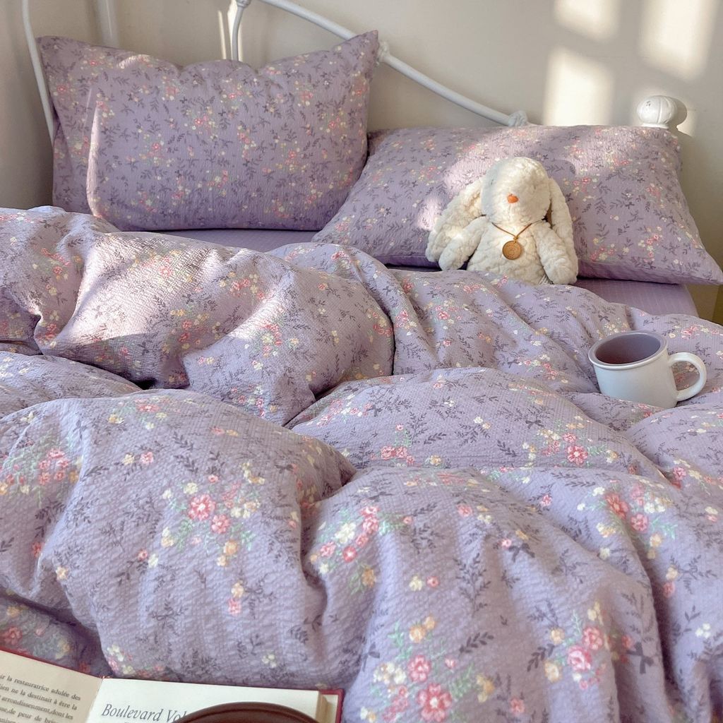 4Pcs PreCloud Linen | Set Đũi Xu Kem Style trẻ trung hiện đại | ID 4PCSPRECLOUD70