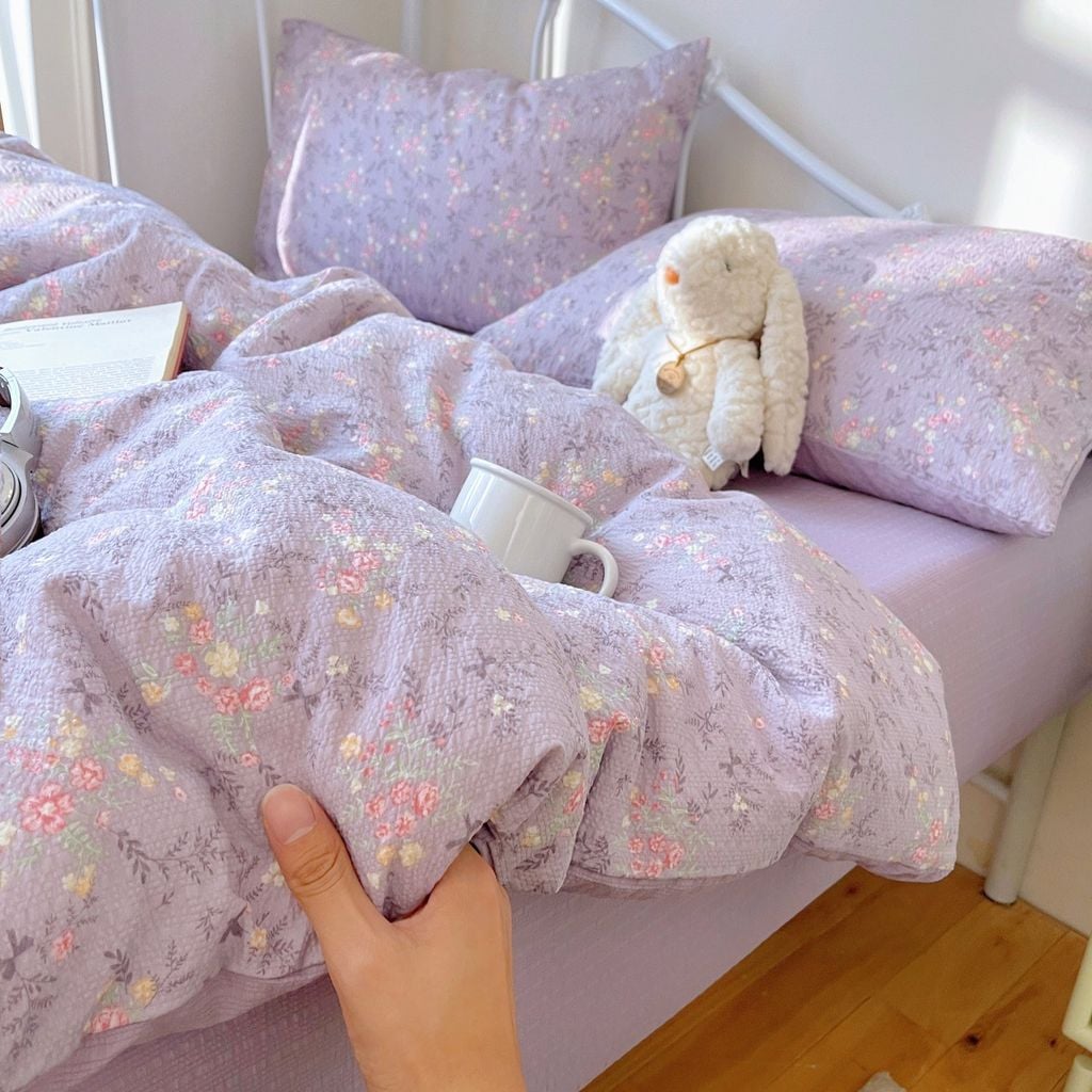 4Pcs PreCloud Linen | Set Đũi Xu Kem Style trẻ trung hiện đại | ID 4PCSPRECLOUD70