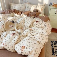 4Pcs PreCloud Linen | Set Đũi Xu Kem Style trẻ trung hiện đại | ID 4PCSPRECLOUD71