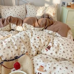 4Pcs PreCloud Linen | Set Đũi Xu Kem Style trẻ trung hiện đại | ID 4PCSPRECLOUD71