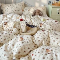 4Pcs PreCloud Linen | Set Đũi Xu Kem Style trẻ trung hiện đại | ID 4PCSPRECLOUD71