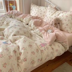 4Pcs PreCloud Linen | Set Đũi Xu Kem Style trẻ trung hiện đại | ID 4PCSPRECLOUD72