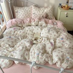 4Pcs PreCloud Linen | Set Đũi Xu Kem Style trẻ trung hiện đại | ID 4PCSPRECLOUD72