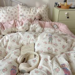 4Pcs PreCloud Linen | Set Đũi Xu Kem Style trẻ trung hiện đại | ID 4PCSPRECLOUD72