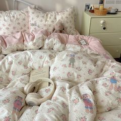 4Pcs PreCloud Linen | Set Đũi Xu Kem Style trẻ trung hiện đại | ID 4PCSPRECLOUD72