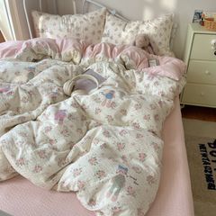 4Pcs PreCloud Linen | Set Đũi Xu Kem Style trẻ trung hiện đại | ID 4PCSPRECLOUD72