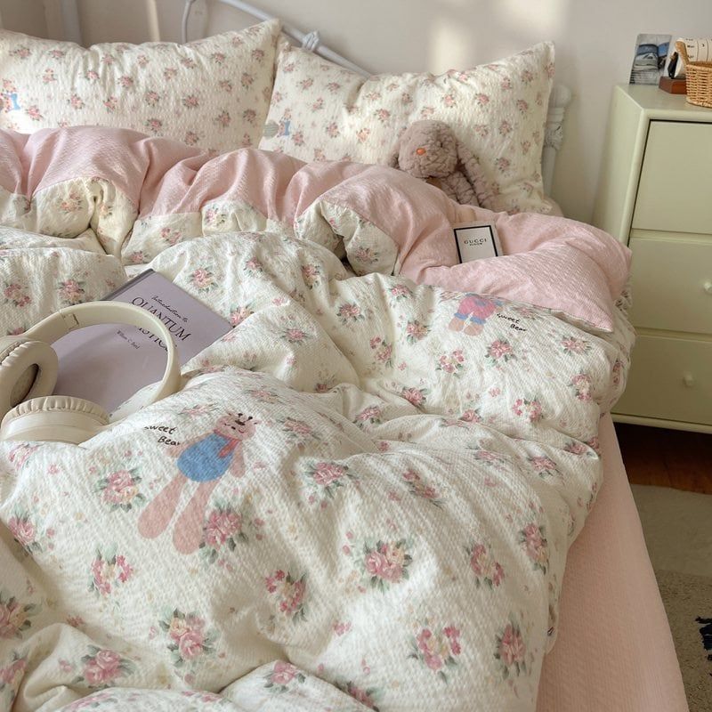4Pcs PreCloud Linen | Set Đũi Xu Kem Style trẻ trung hiện đại | ID 4PCSPRECLOUD72