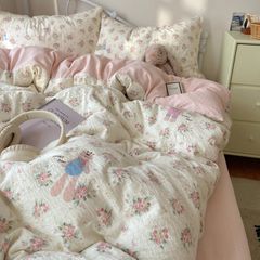 4Pcs PreCloud Linen | Set Đũi Xu Kem Style trẻ trung hiện đại | ID 4PCSPRECLOUD72